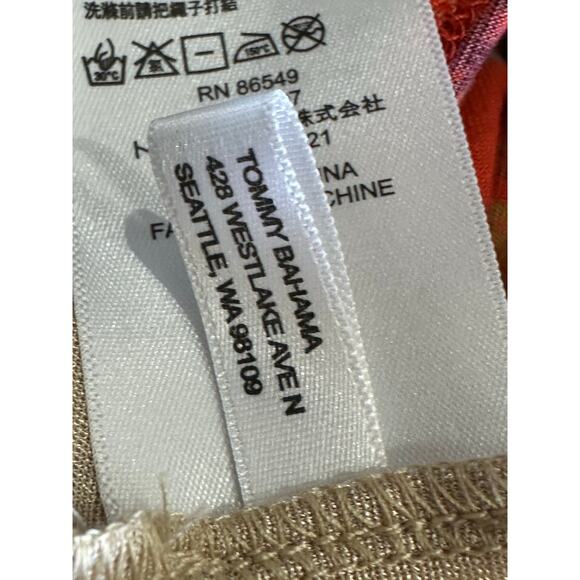 Tommy Bahama Sz S Madalena Rose Floral Maxi Dress Sleeveless Tropical Hibiscus - Picture 12 of 13